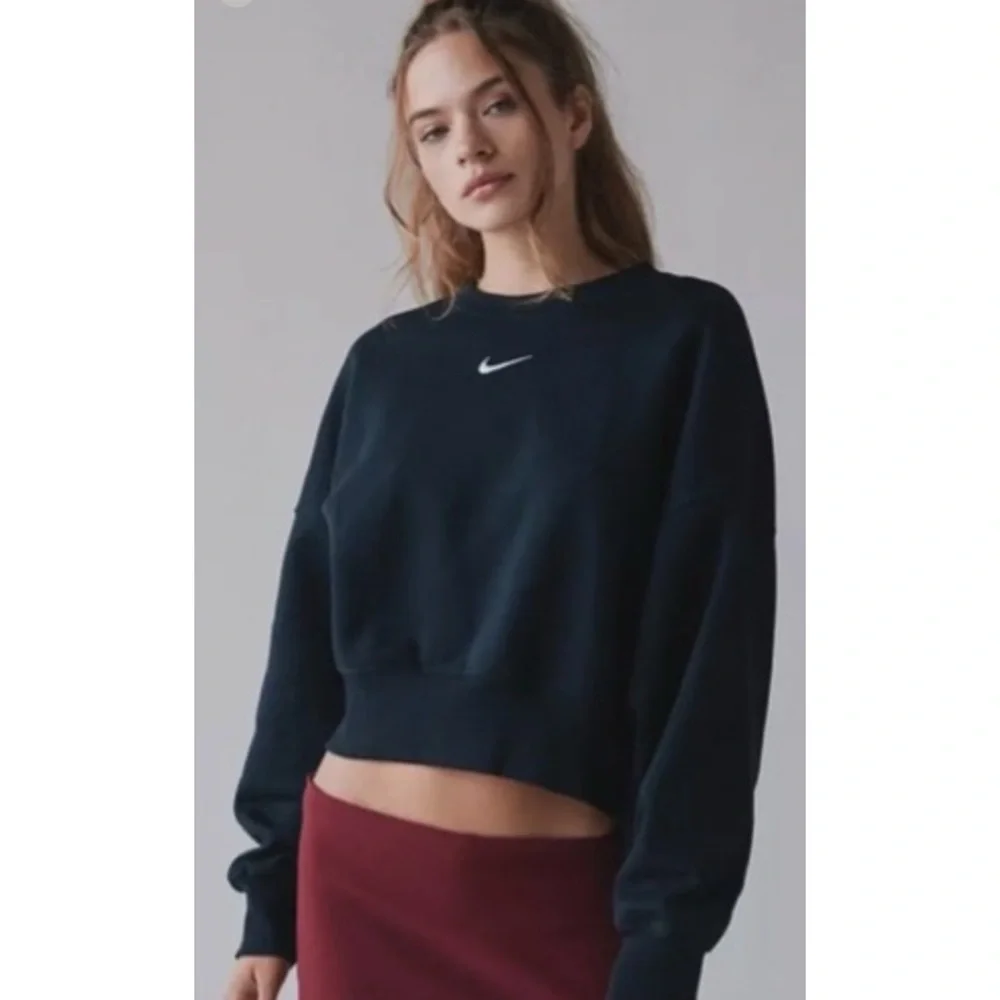 Nike Phoenix Fleece Oversized Pullover Sweatshirt Crew Neck NWT - Picture 1 of 11